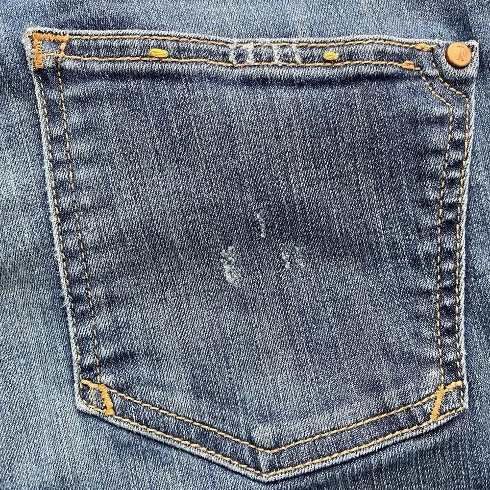 Pilcro And The Letterpress Jeans Womens 29 STET Dark Wash Mid-Rise‎ Regular Fit